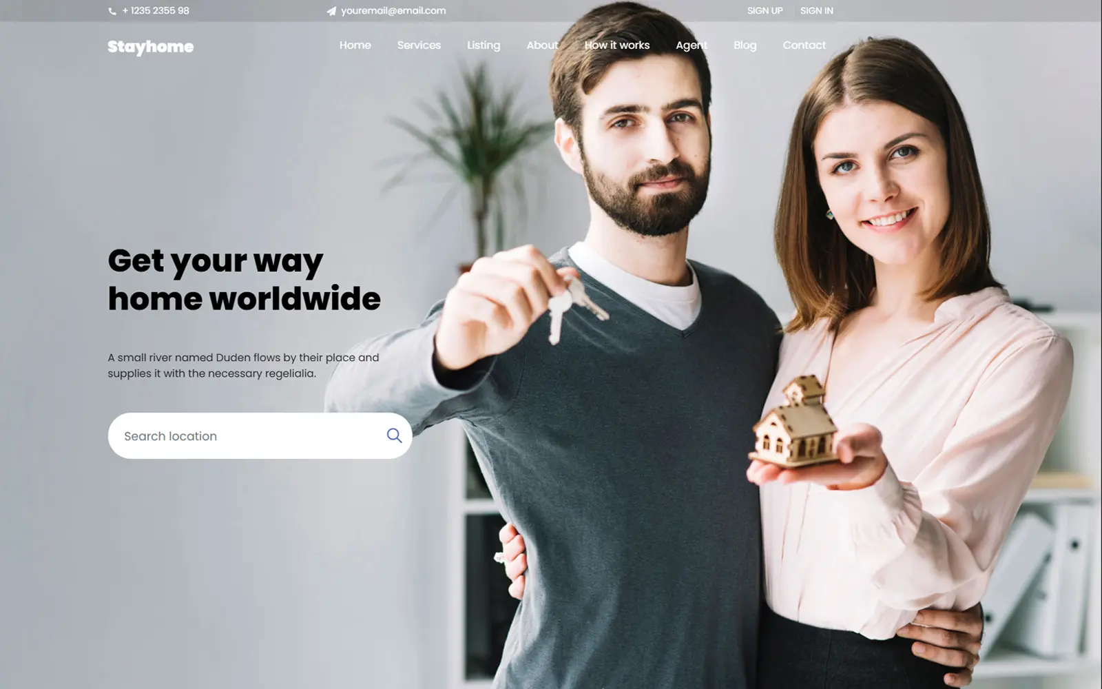 Real Estate website preview